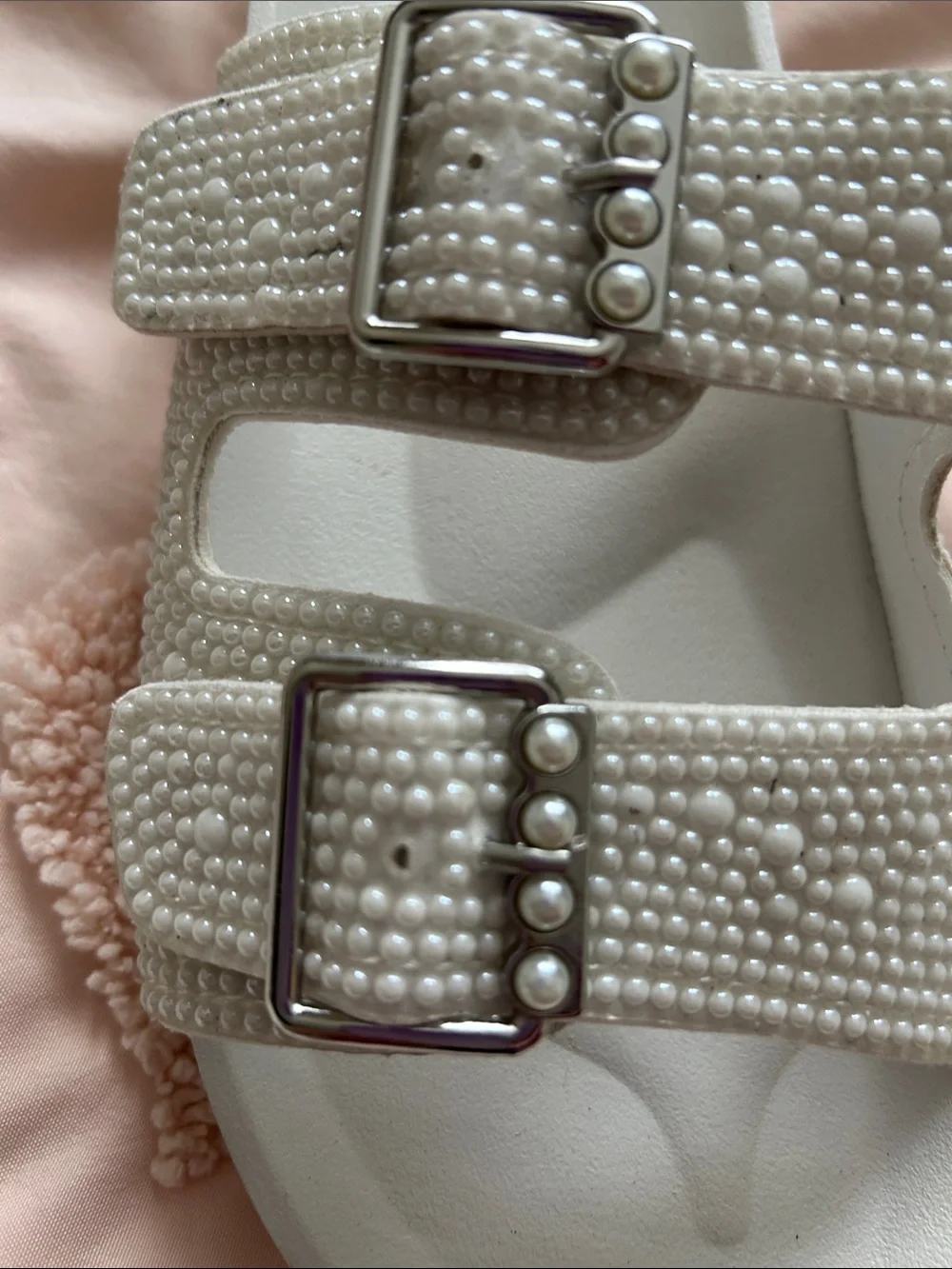 Madden NYC Women's White Double-Buckle Sandals